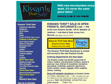 Tablet Screenshot of kiwanissale.com